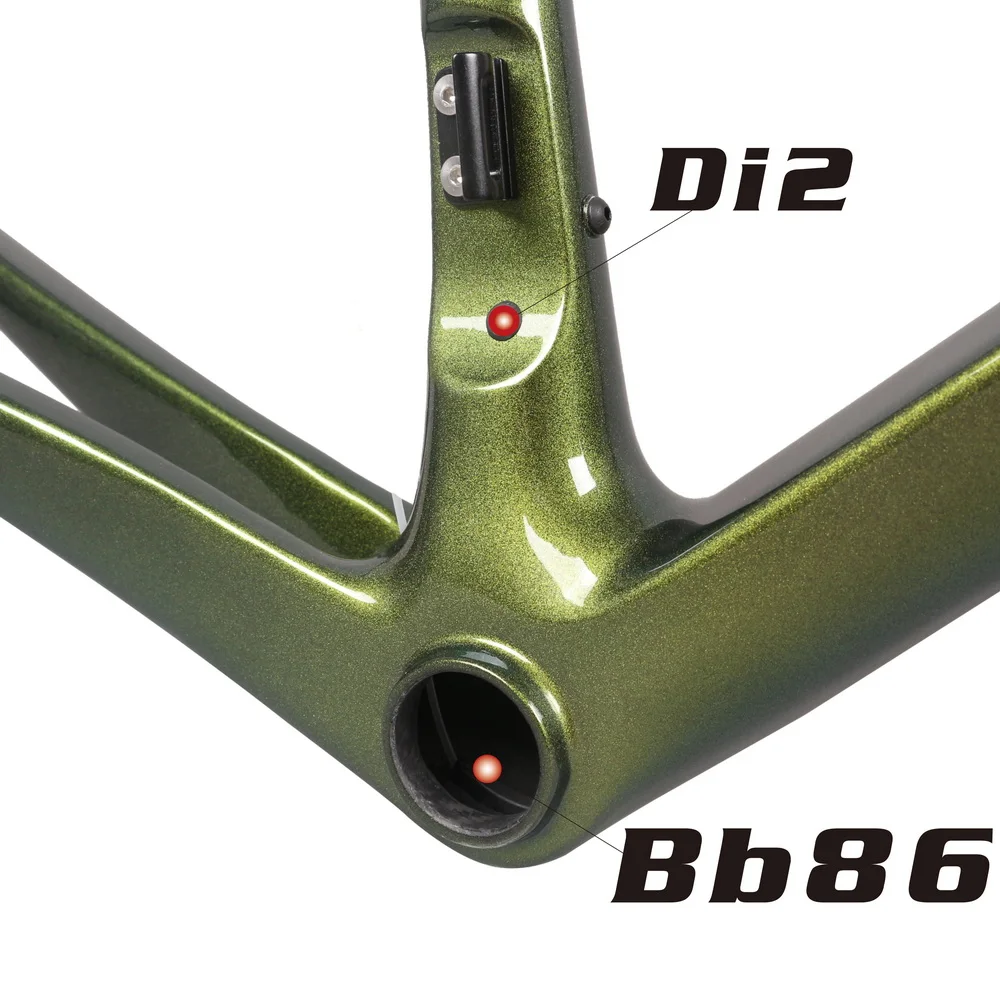 Hill Climbing Rim Brake Road Bike Frame FM609 Custom Chameleon 1003 Paint  EPS Technology External Cables