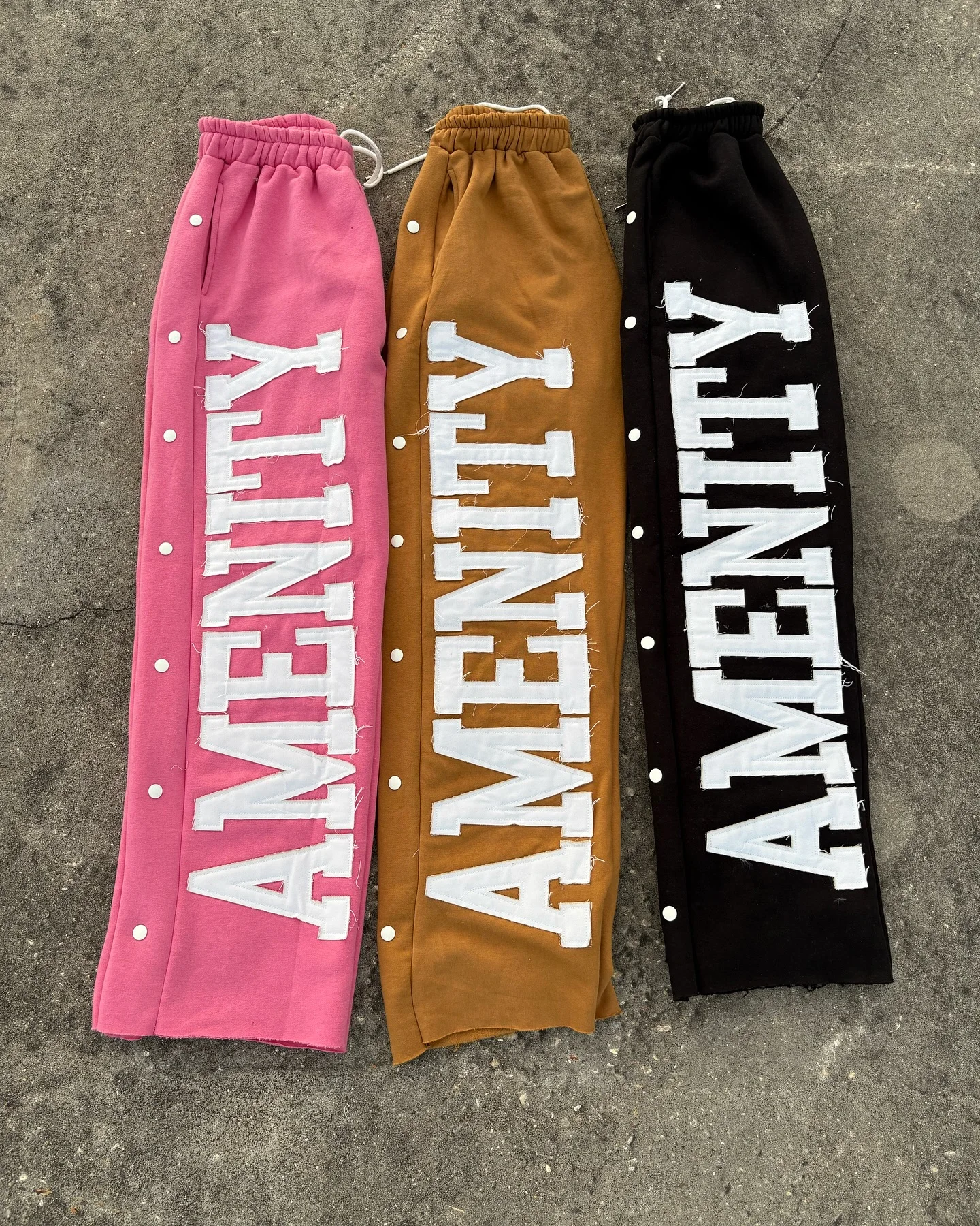 Men's Custom Sweatpants with Acid Wash Distressed Design Baggy Fit and Rhinestone Screen Printing on DTG Machine
