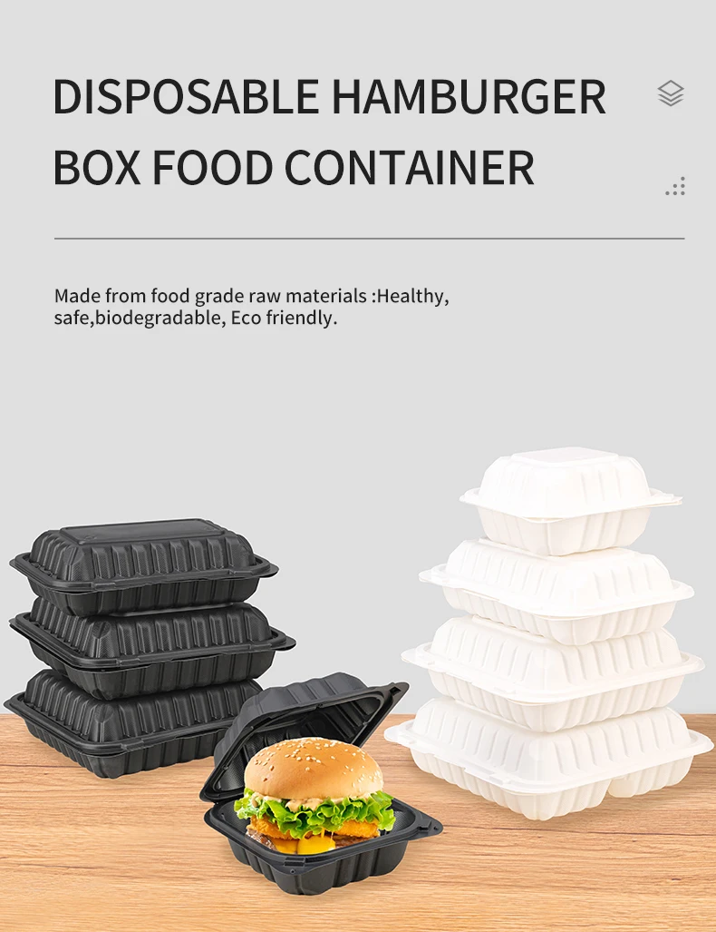 Dg High Quality Eco Friendly Takeaway Bento Lunch Box Clamshell 3