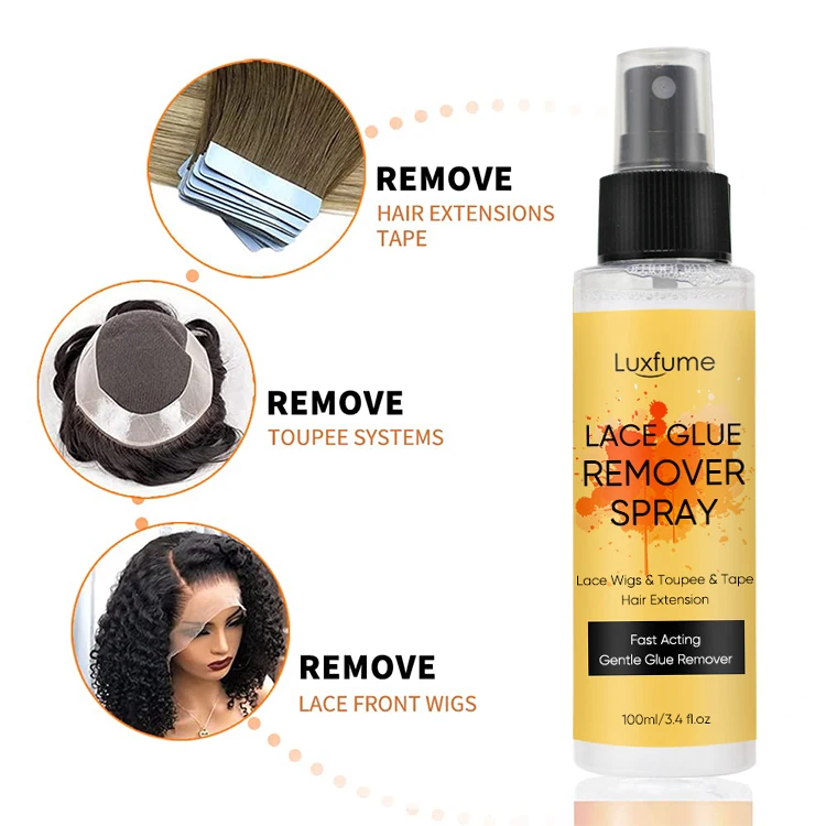 Tape Hair Extension Glue Remover Fast Acting No Residue Lace Wig Glue