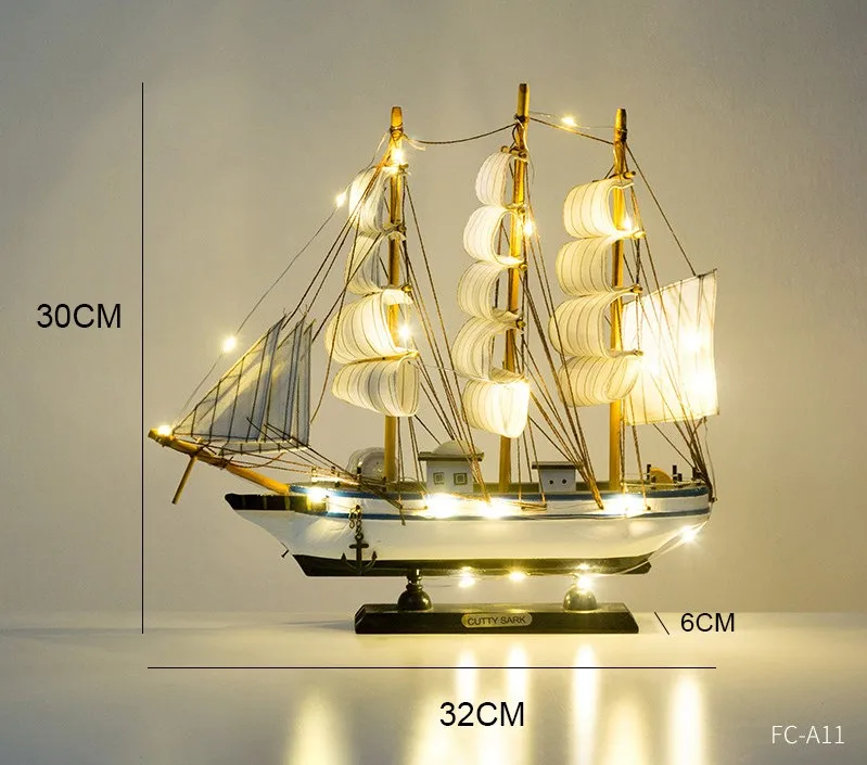 Nordic Wooden Sailboat Model Creative Decorations Desktop Home Decor   H7461c53c185f4a5bb8bdbcc3725b39a40 