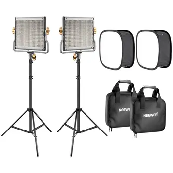 Neewer 2-Pack 480 LED Video Light Lighting Kit Dimmable LED Panel for Photo Studio Product Portrait YouTube Video Photography