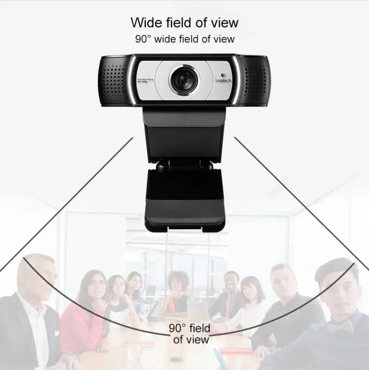 Logitech C930C Webcam 1080P 30FPS Built in Microphone Without Tripod Web Camera