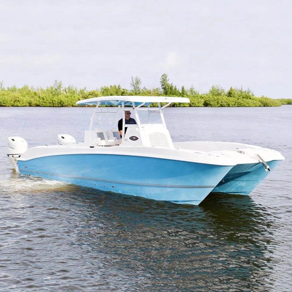 32ft Fiberglass Catamaran Yacht Fishing Boat For The Ocean - Buy ...