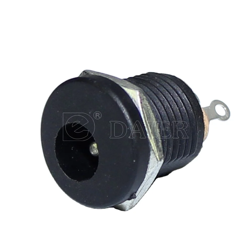 DaierTek 5.5 X 2.1 mm DC Power Jack Socket DC 6V 9V 12V 2.1 mm Female Barrel Jack Panel Mount Red Black White DC Jack