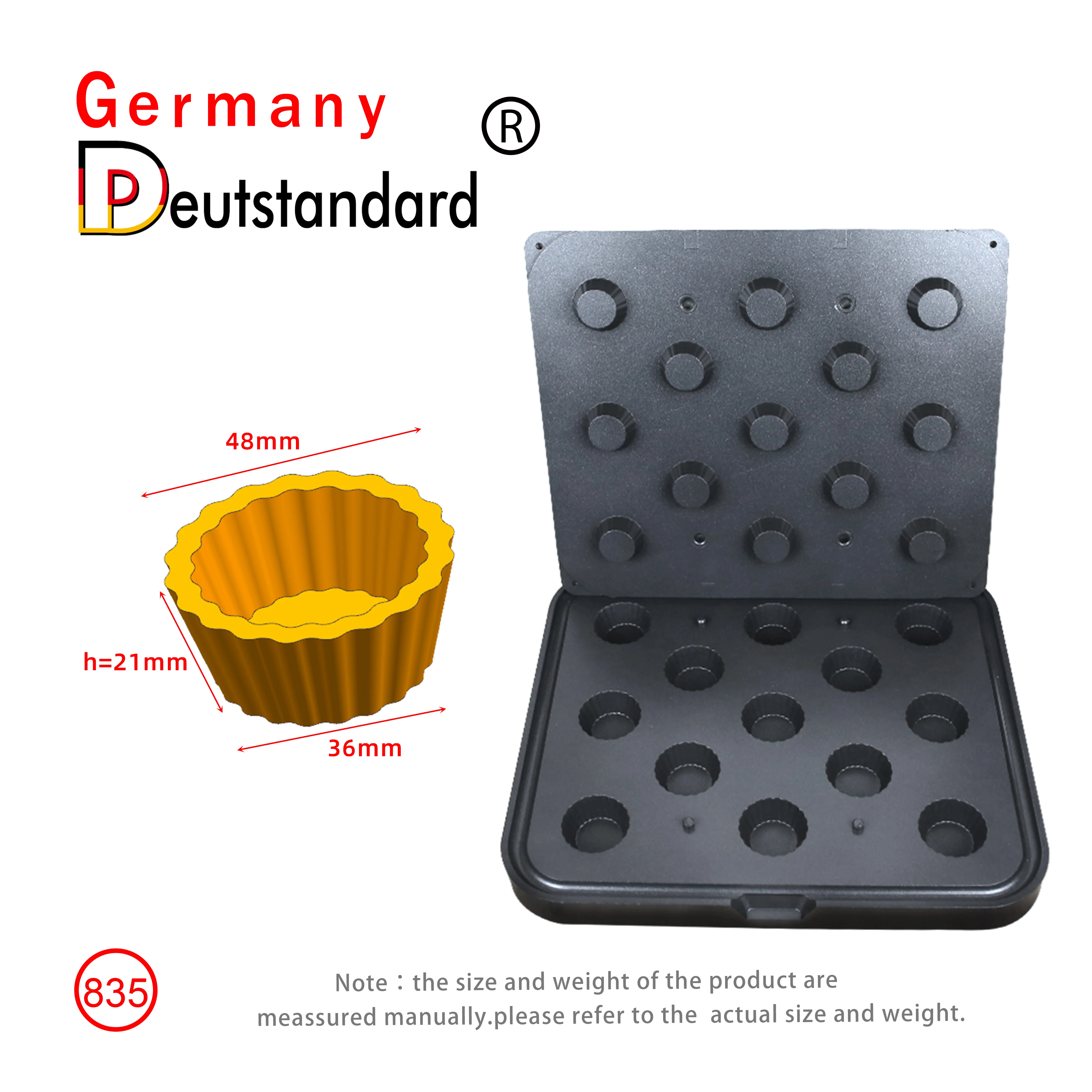 Germany Deutstandard NP-835 Waved 48/36 mm 13 Hole Machinery Tools Making Mould Tarte Machine Molds Egg Tart Presser From China