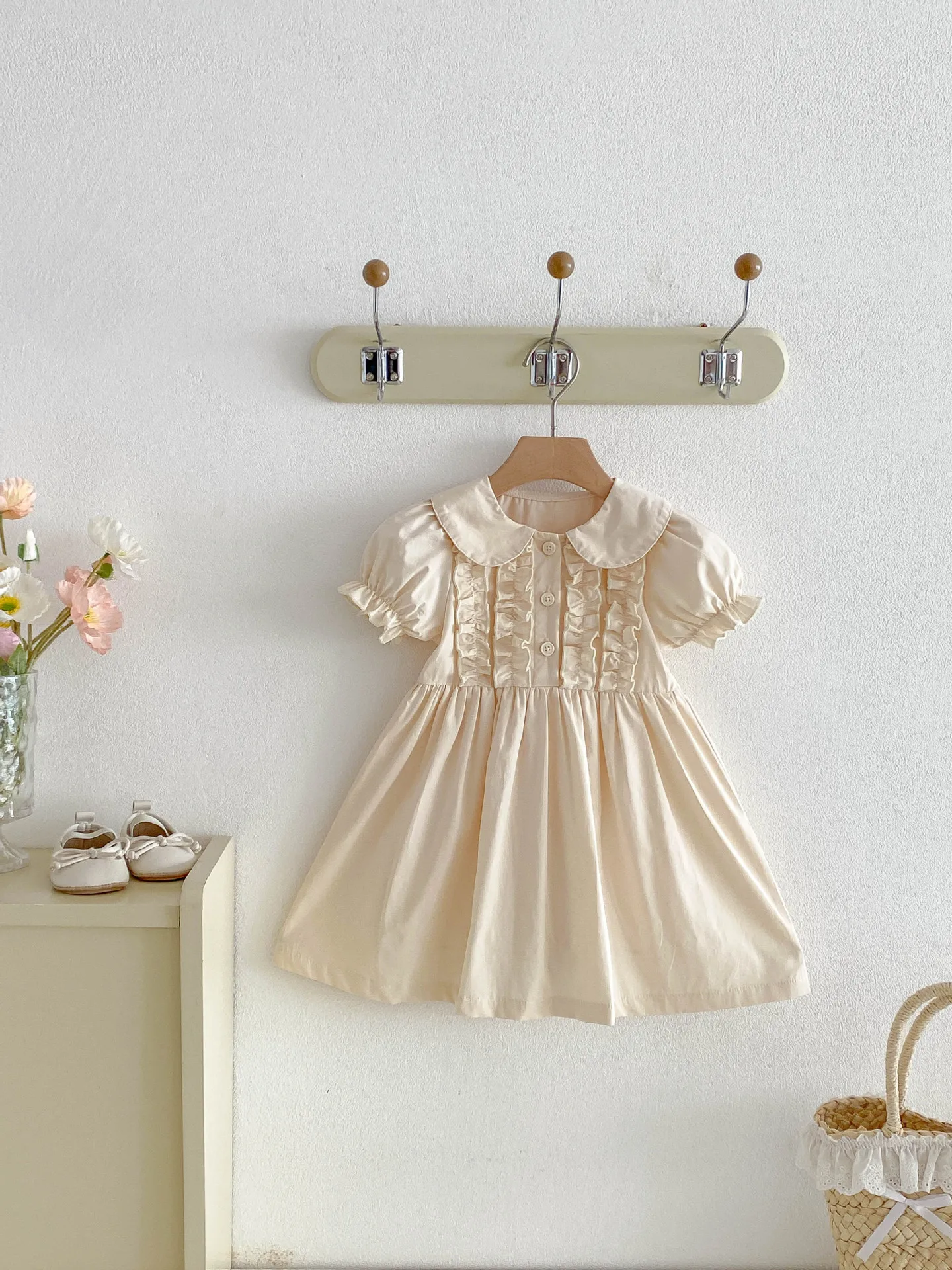 Girls' Summer Dress 2026 New Style Children's Princess Dress Fashionable  Girl Baby Summer Baby Doll Collar Cotton Dress