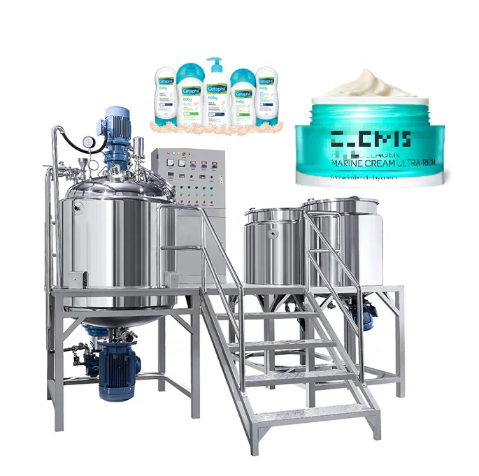 Оборудование для производства косметических кремов 1000 л химический вакуумный гомогенизатор эмульгатор