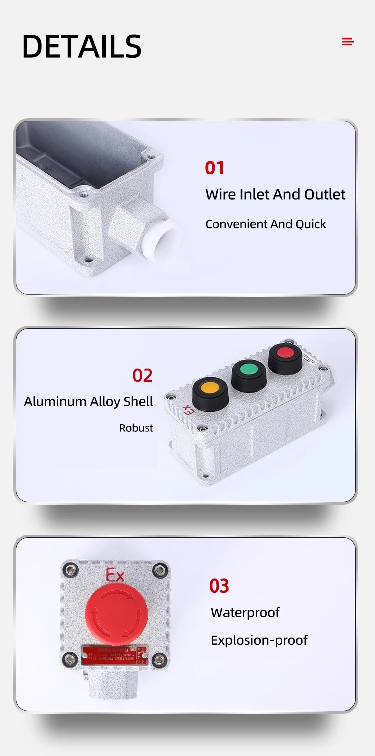 Explosion-proof Button Switch Box LA53-2/3 for Safety