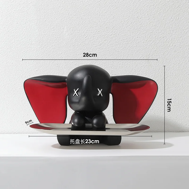 Лидер продаж 2023 Креативные украшения из смолы для хранения ключей в гостиной Дамбо