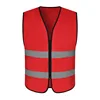 Chaleco reflectante con cremallera - Rojo