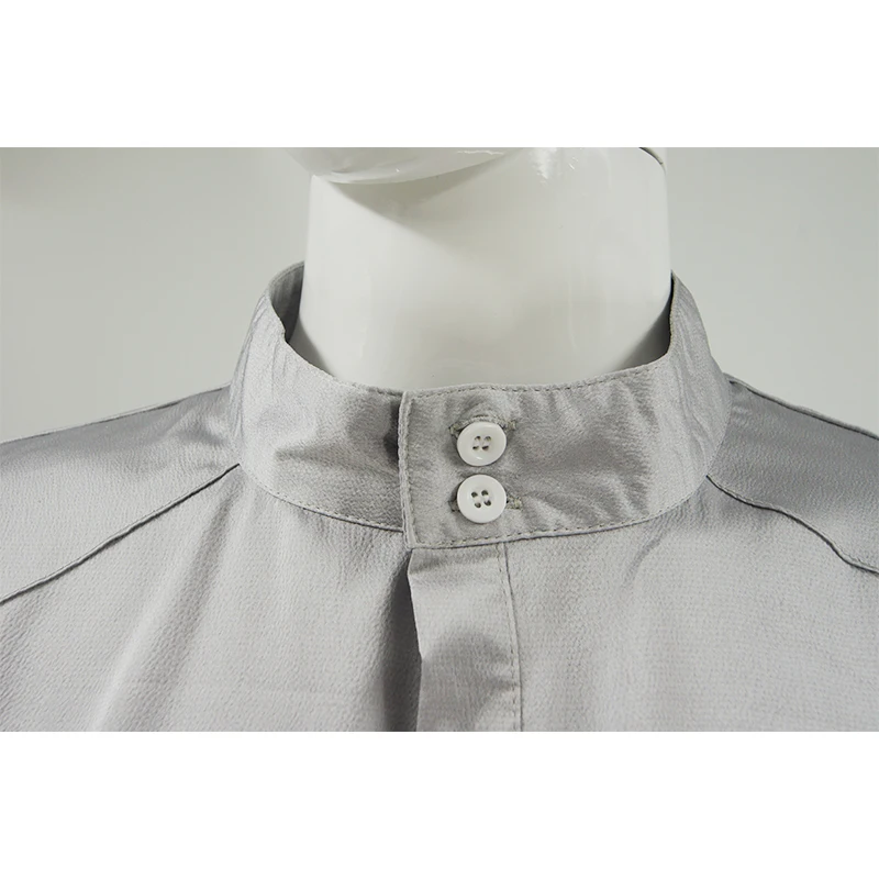 2025 New Men's Arabic Abaya Set Muslim Islamic Prayer Dress White Long Sleeve Robe