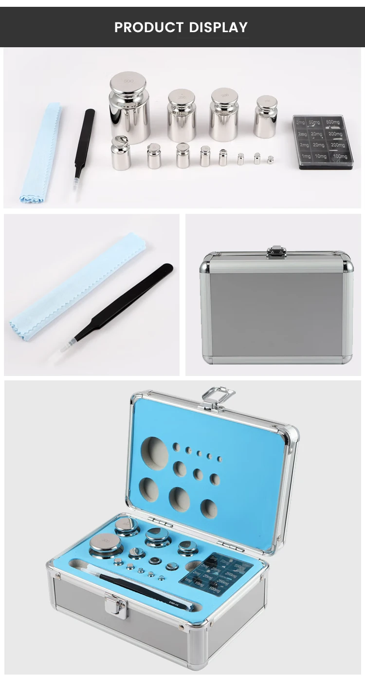 Stainless Steel Gram Calibration Weight,Standard Weight Set 1mg100g E2