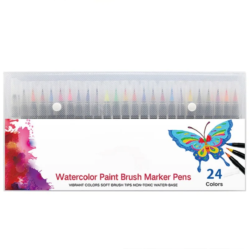 Watercolor Fashion Oil Painting Drawing Dual Tip Brush Marker Pack of 72 Color for Sketching and