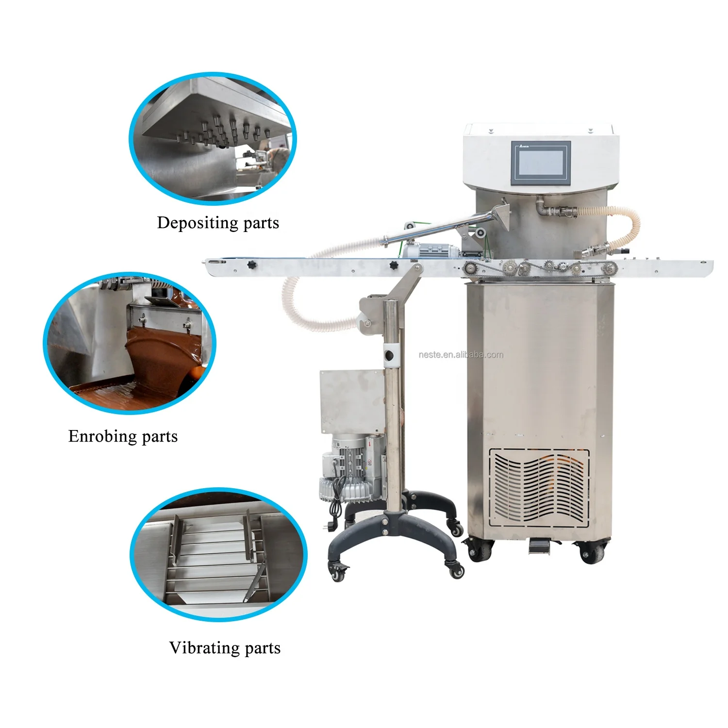 Handmade Continuous Chocolate Enrobing Molding Automatic Chocolate Tempering Machine