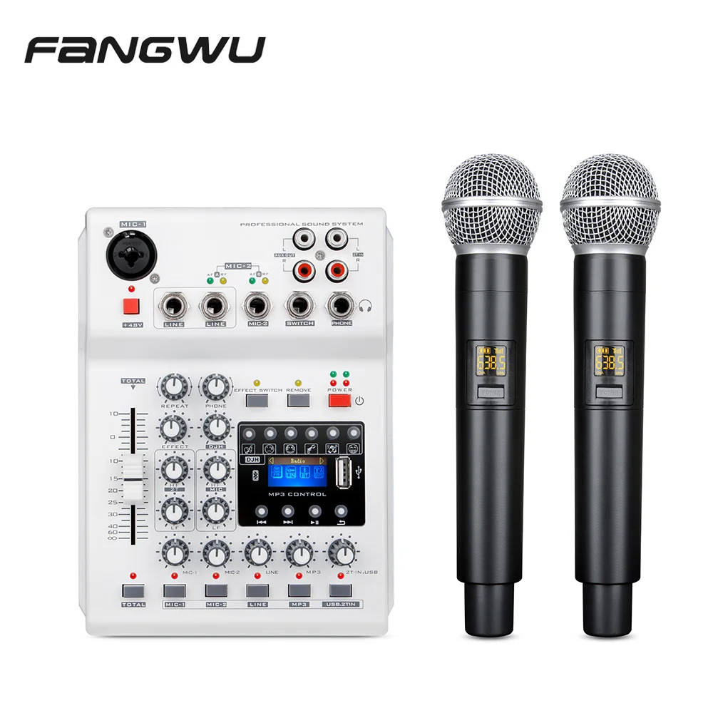 Wholesale Newest Mini Dual 2 Channel Handheld Microphone with USB BT Audio Sound From