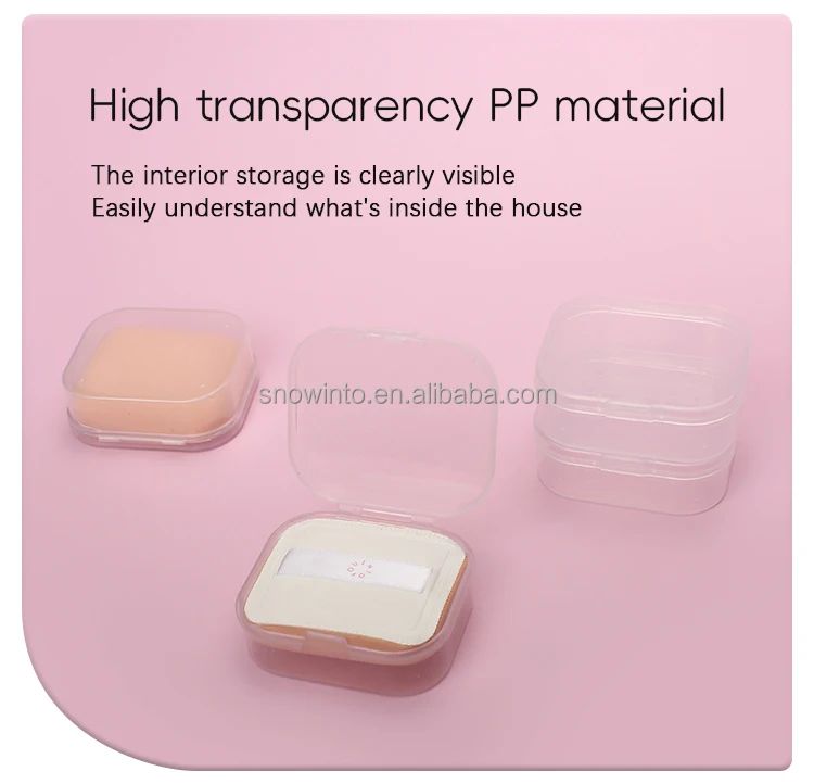 Marshmallow Powder Puff Round Corner Storage Box 5.5*4.8cm
