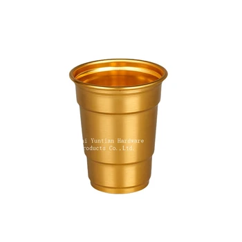 Wholesale Custom Logo 16oz Ball Aluminum Cup Recyclable Tumbler Party Disposable Aluminum Cold Drink Cups