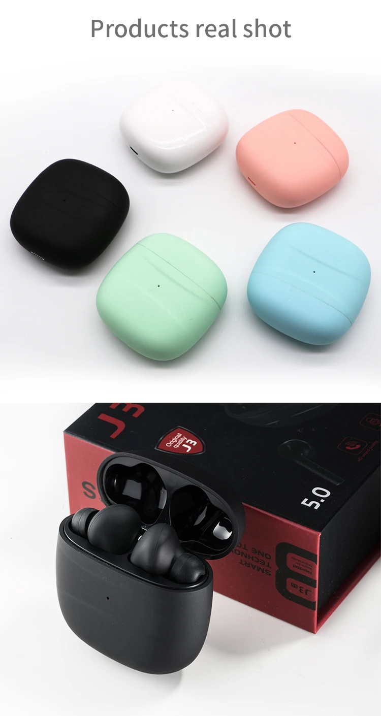 Original Factory J3 Blackpods Ear Buds Wireless Headset Waterproof Bt 5