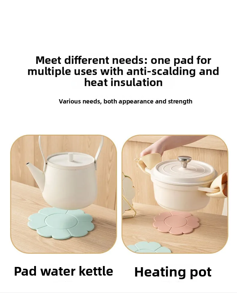 Modern Design Silicone Insulation Tray Mat Heat-Resistant Household Cup Pot Dining Table and Cup Mat for Kitchen Use manufacture