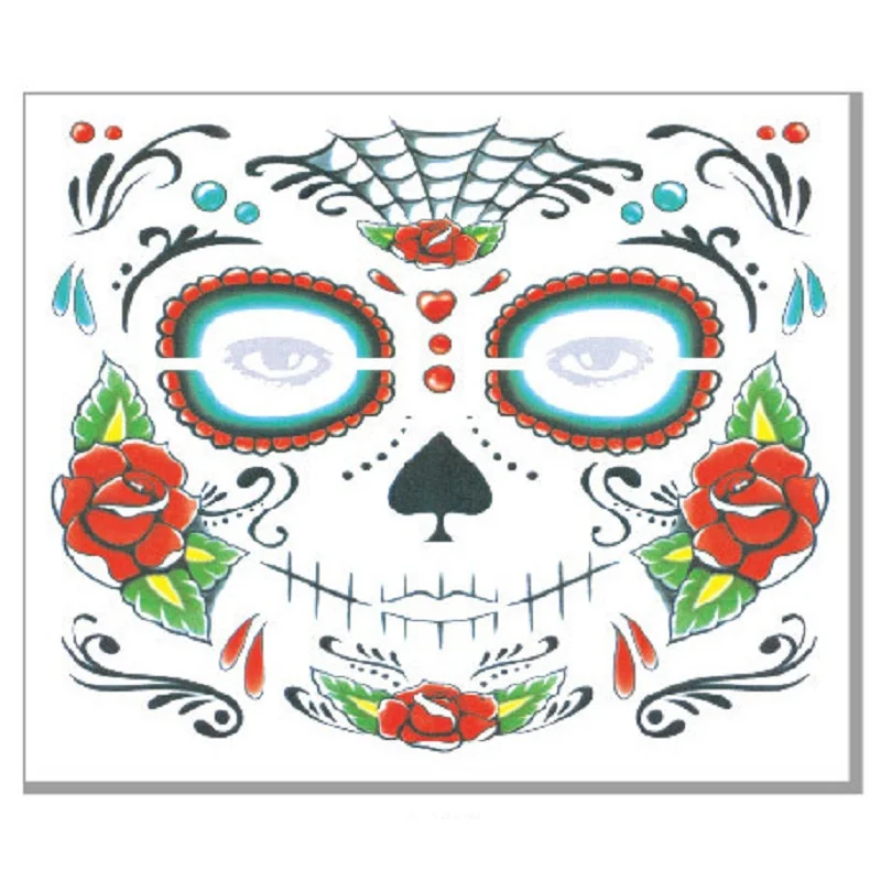 Skeleton Face Temporary Tattoo5pcs Diy Makeup Tattoo Stickers For  Masquerade Party  Fruugo IN