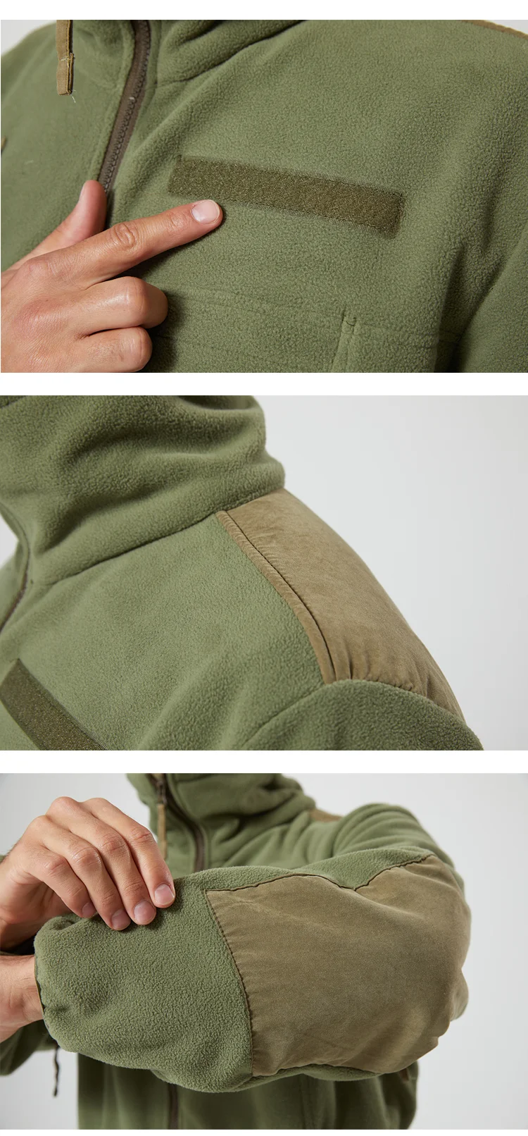 Wholesale Outdoor Windproof Warm Tactical Fleece Jacket