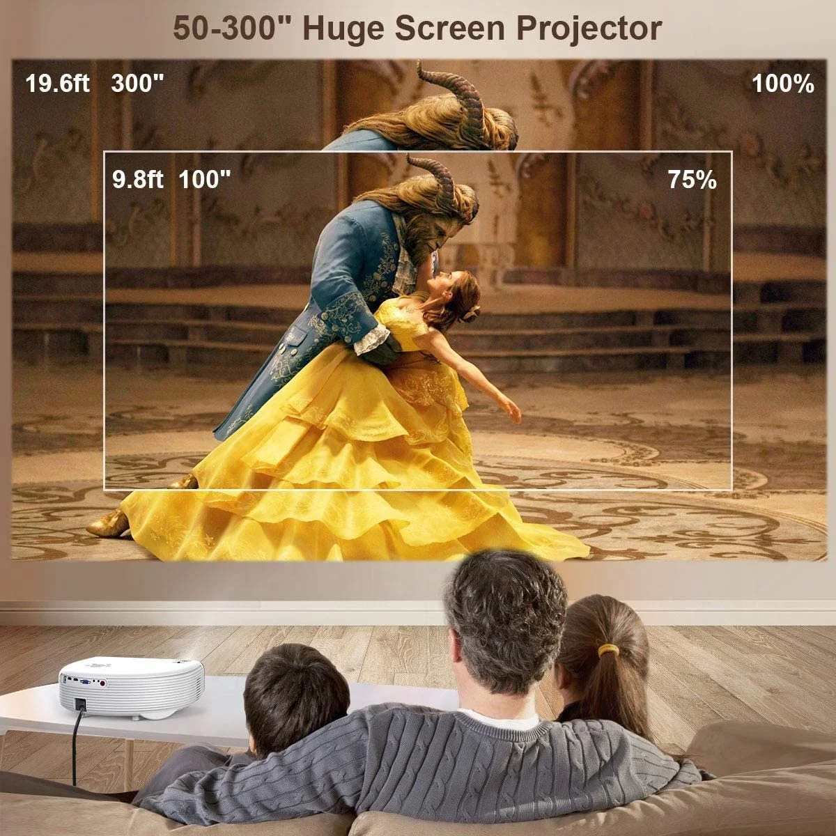 Newest Design CL760 Full HD LED Projector 4K 13000Lumens Native 1920x1080p Home Theater LCD Multimedia Projectors