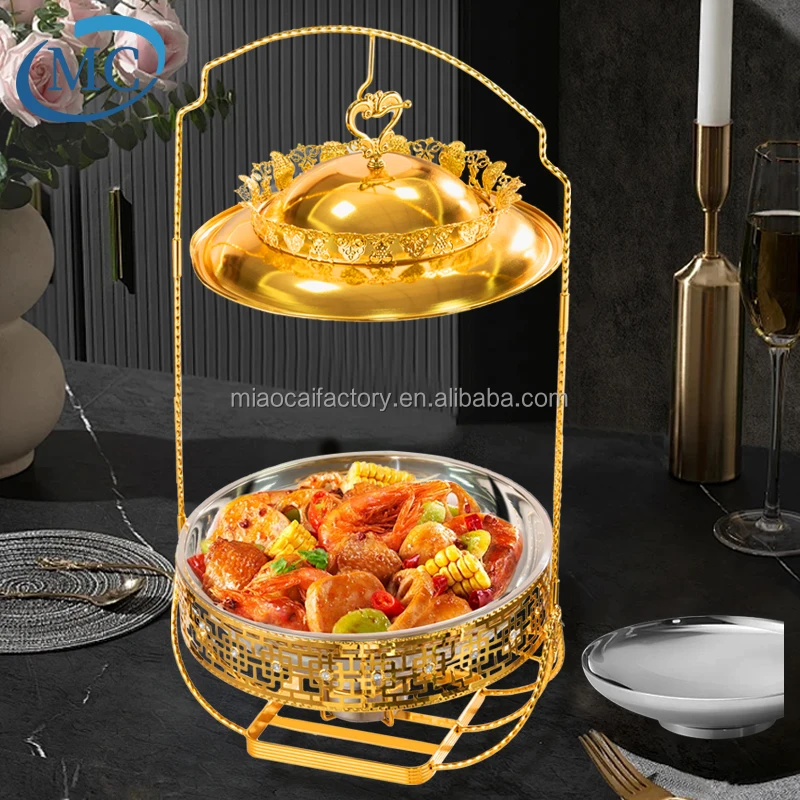 Luxury Chafing Dish Buffet Set High Capacity Dome Chafing Buffet Dishes Stainless Steel Chafing Dish 8 Liter
