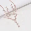 Set collana e orecchini in oro rosa