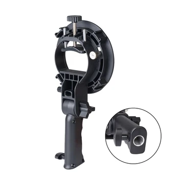 New S Type Handheld Grip Mount Bracket Holder for Godoxs Yongnuos Meikes Speedlite Flash Softbox with Handle detail image