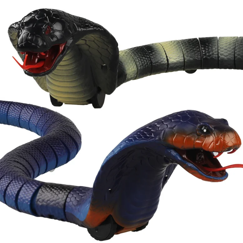 B Rechargeable Lifelike Cobra Remote Control Snake Toy Halloween Prank 