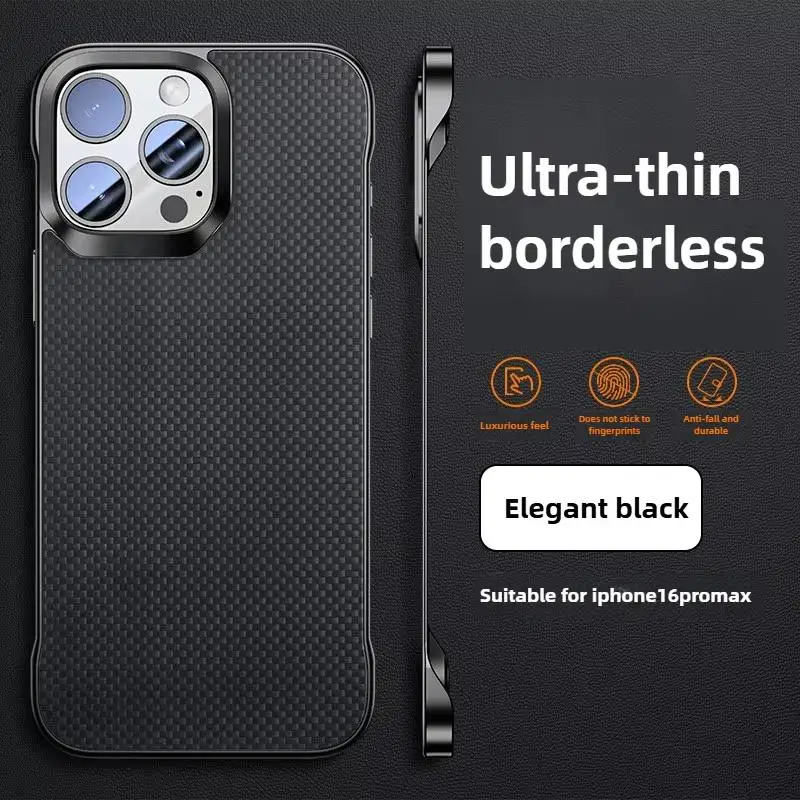 product ultra thin wireless for kevlar mobile phone case for iphone 17 pro max 16 15 14 compatible magnetic for  aramid fiber elegant-3