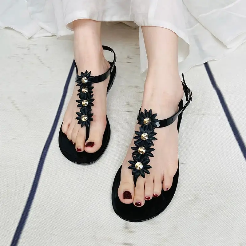 
Красивые аксессуары из ткани с цветами, летние сандалии для женщин и дам 