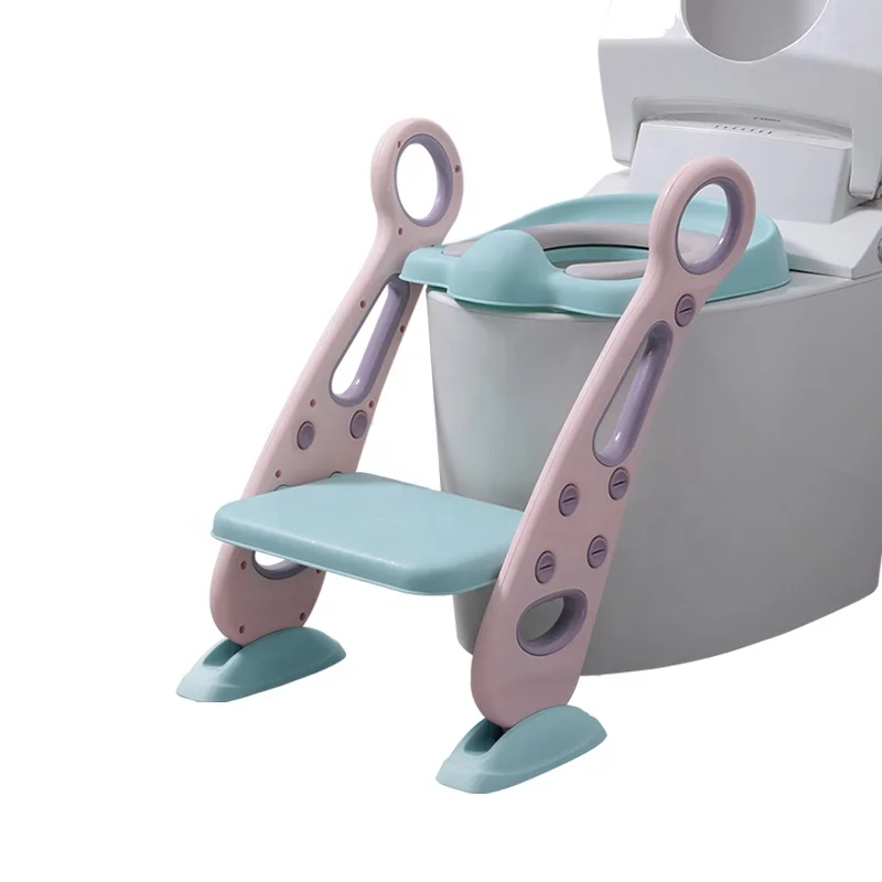 Folding Potty Ladder Training Plastic Seat Squatty Baby Kids Potty ...