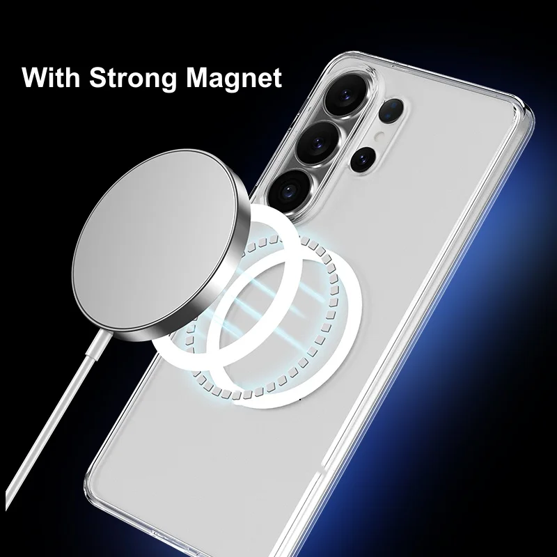 product customized shockproof anti yellowing transparent magnetic mobile phone case lens protective for samsung s26 ultra s26 oem-4