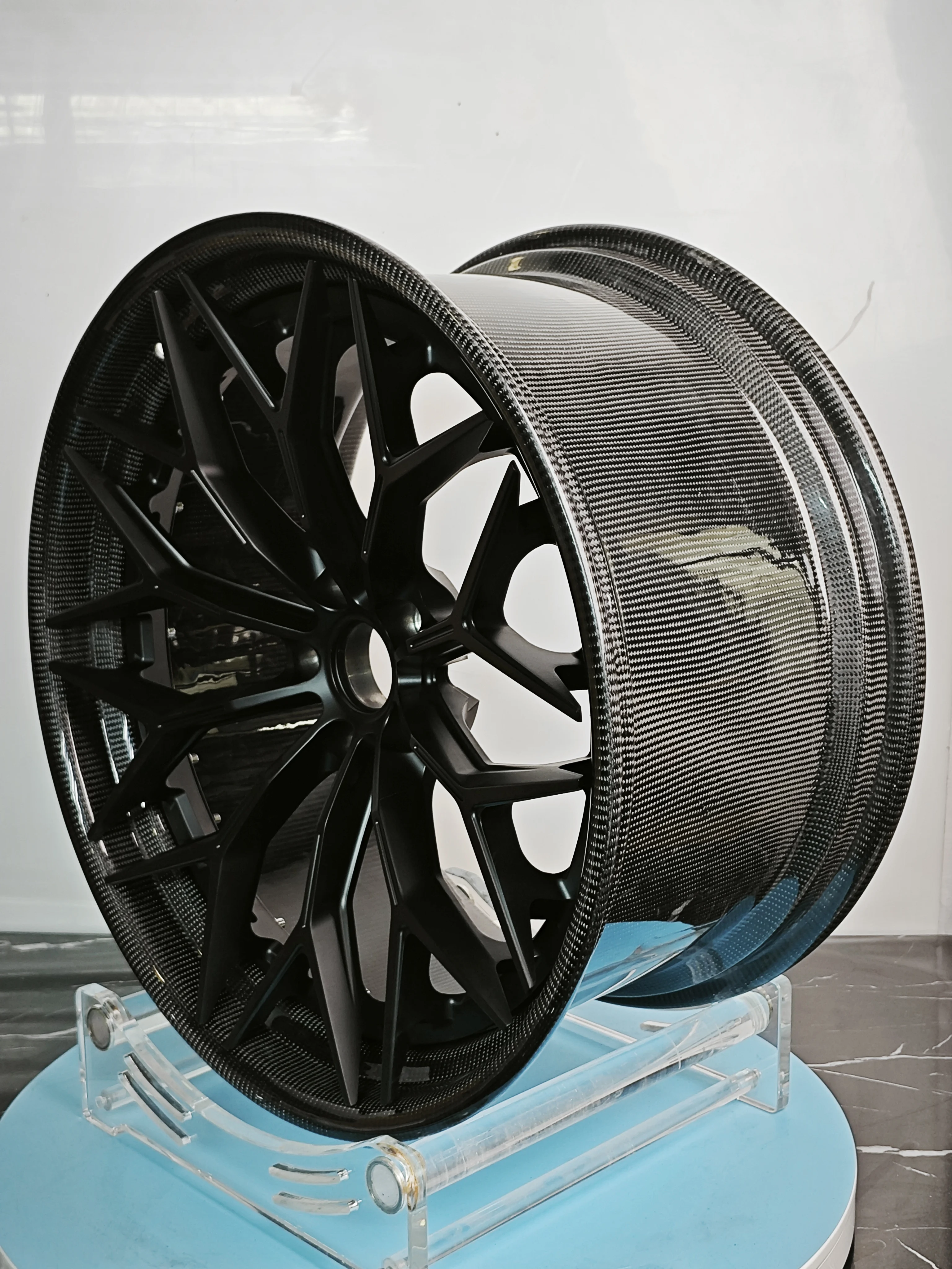 XL 2/3-Piece Carbon Fiber Wheel Deep Dish Matte Black Rim Concave Custom Forged Wheel 5x114.3 5x120 5x112 Car Alloy Wheels - Image 4