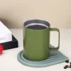 Green stainless steel insulation mug-450ml