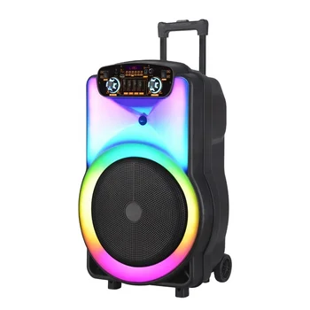 Made In China  12 inch Led Display Speaker Music Player Trolley Speaker Outdoor with subwoofer 100w