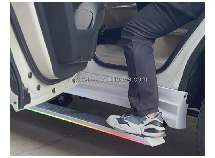 Three Support Power Running Boards Electric Doorsill Steps for toyota Land Cruiser 300 Accessories  LC300 Side Step details