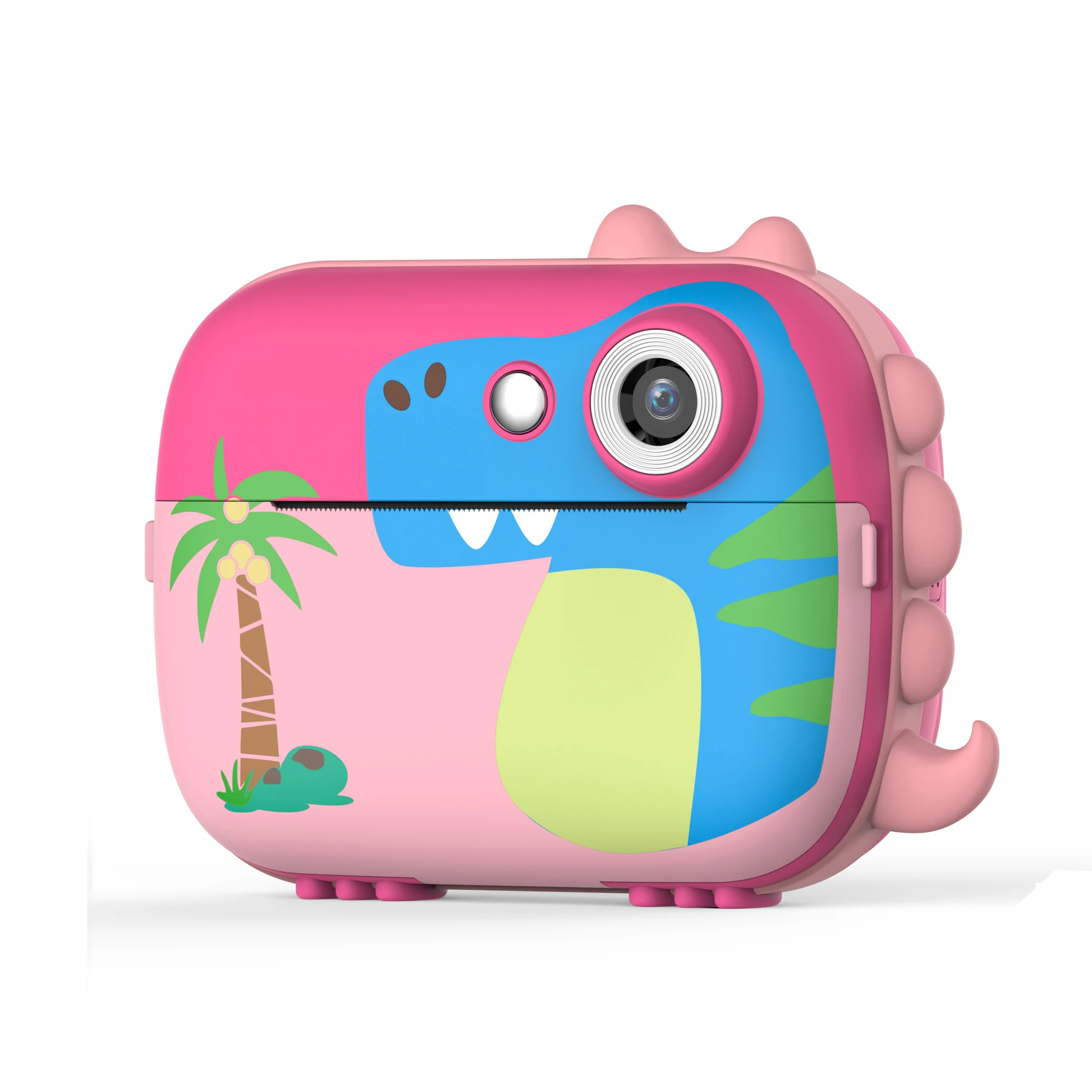 Customized 32GB Mini Pocket Camera for Kids Instant Print with OEM ODM Logo Dinosaur Toy CMOS MP3 Includes Filter MicroSD Media