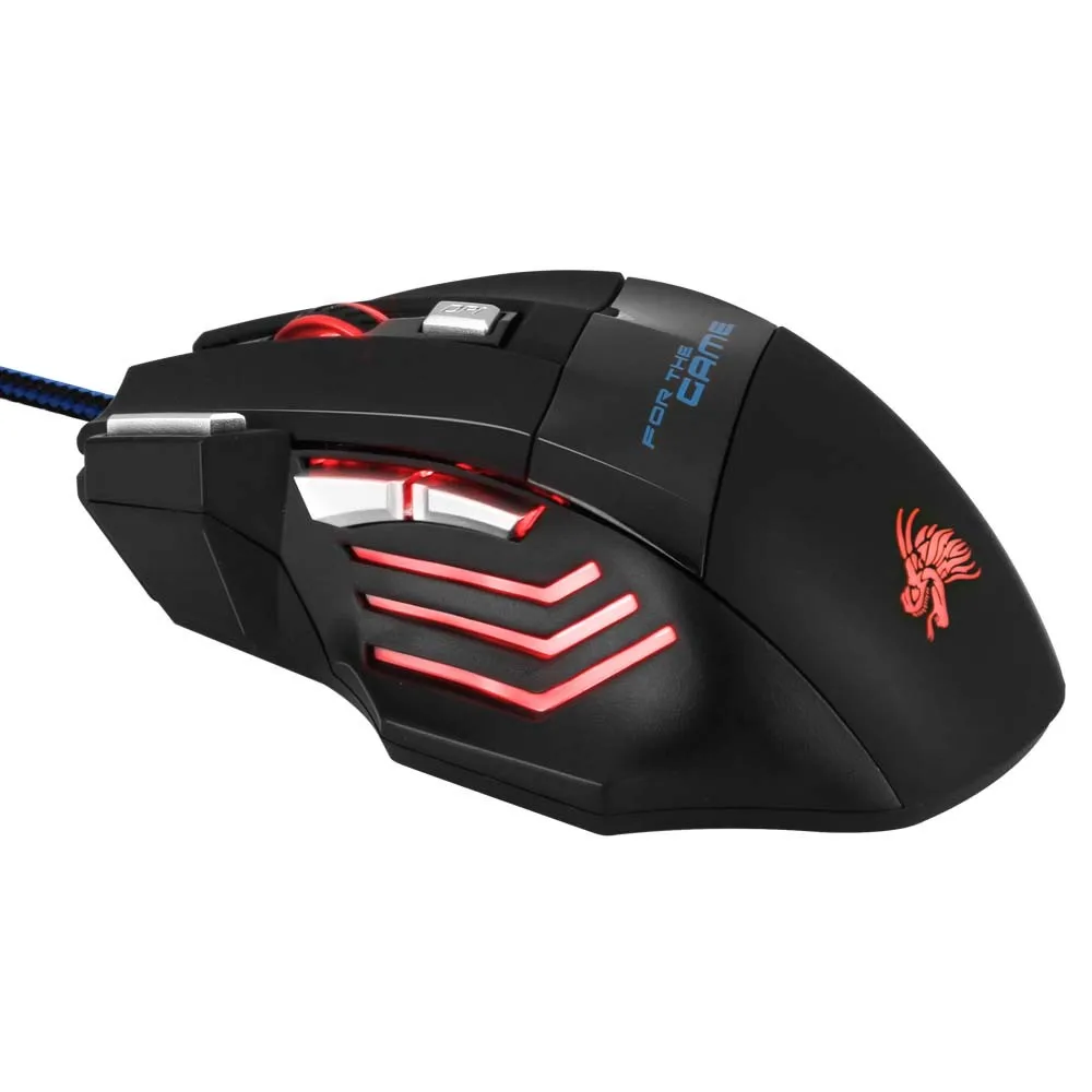Mouse da Gaming LED Cablato USB Ergonomico per Giocatori Mouse per PC Compatibile con Laptop