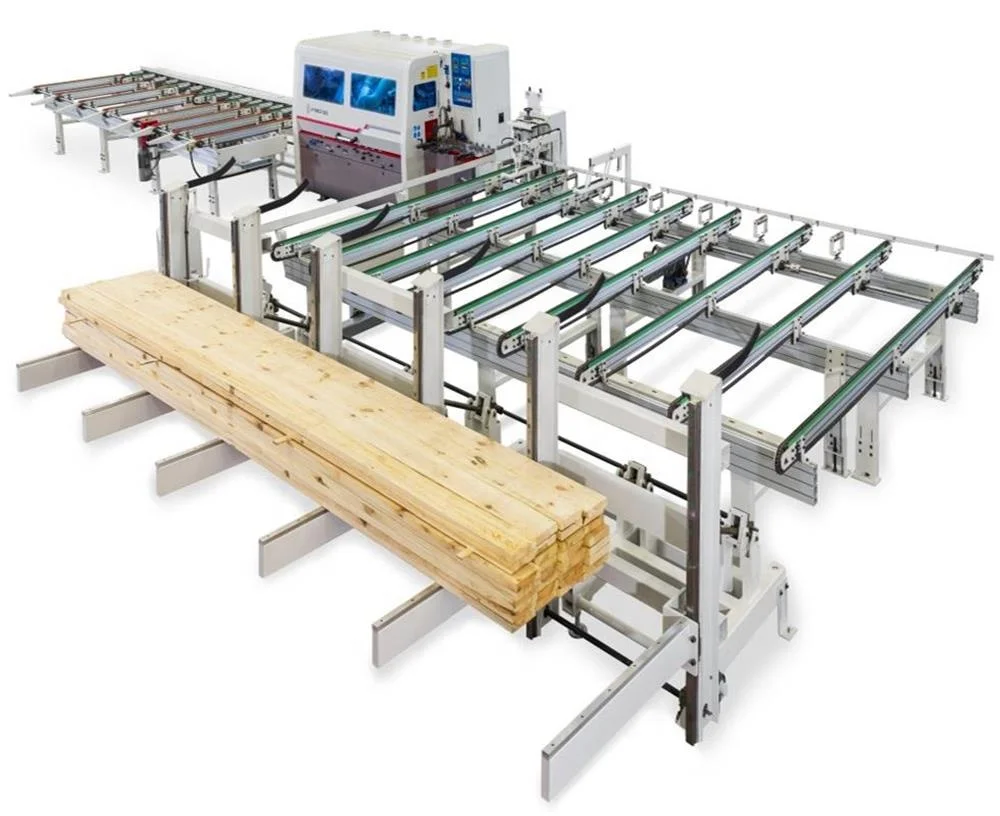 Automatic Feeding 4 Side Moulder Four Sided Wood Planer With Conveyor