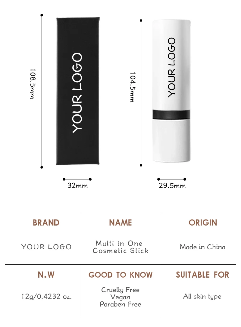 Create Your Own Logo Cosmetic Pigment Double Head Waterproof Organic