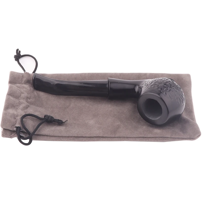 High Quality Ebony Wood Smoking Pipe Wholesale Handmade Wooden Smoking Pipe Tobacco for Smoking