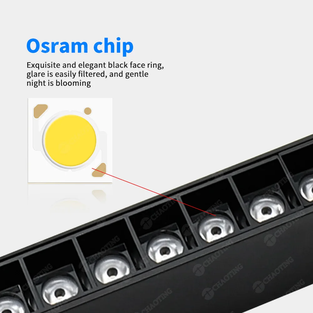 New Ceiling Rail Lighting Smart Dimmable Focus Spot Lamp Commercial System Track Lights Led Magnetic Linear 18W Grille Spotlight
