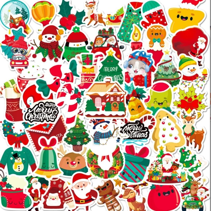 product custom outdoor christmas gift tree decoration tattoo wall window home stickers-23