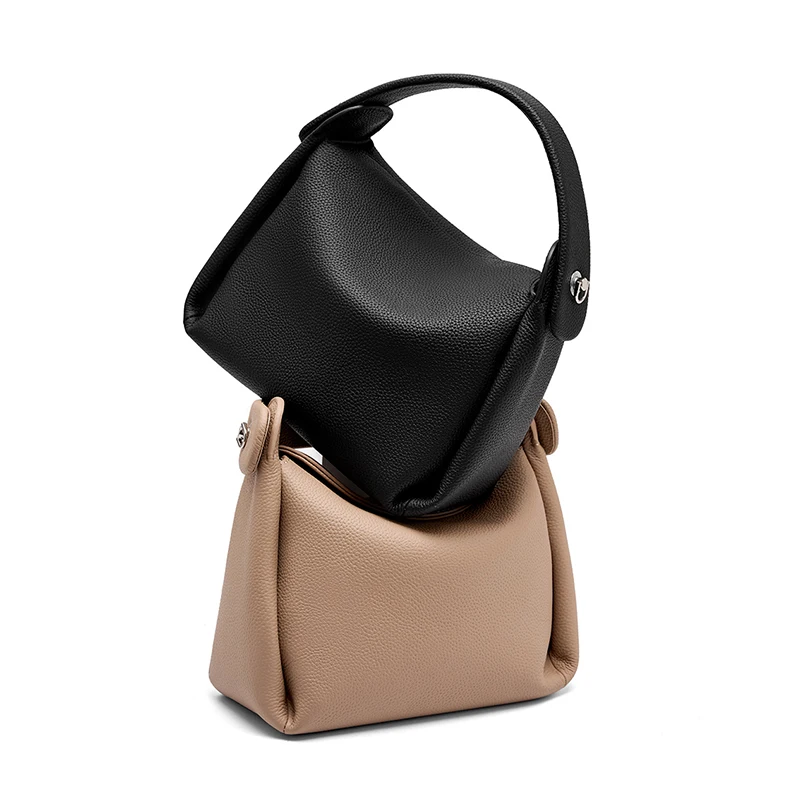 Women Handbag Leather Shoulder Custom Logo Leather Ladies Hand Bags Soft Handbag Tote Purse Bag