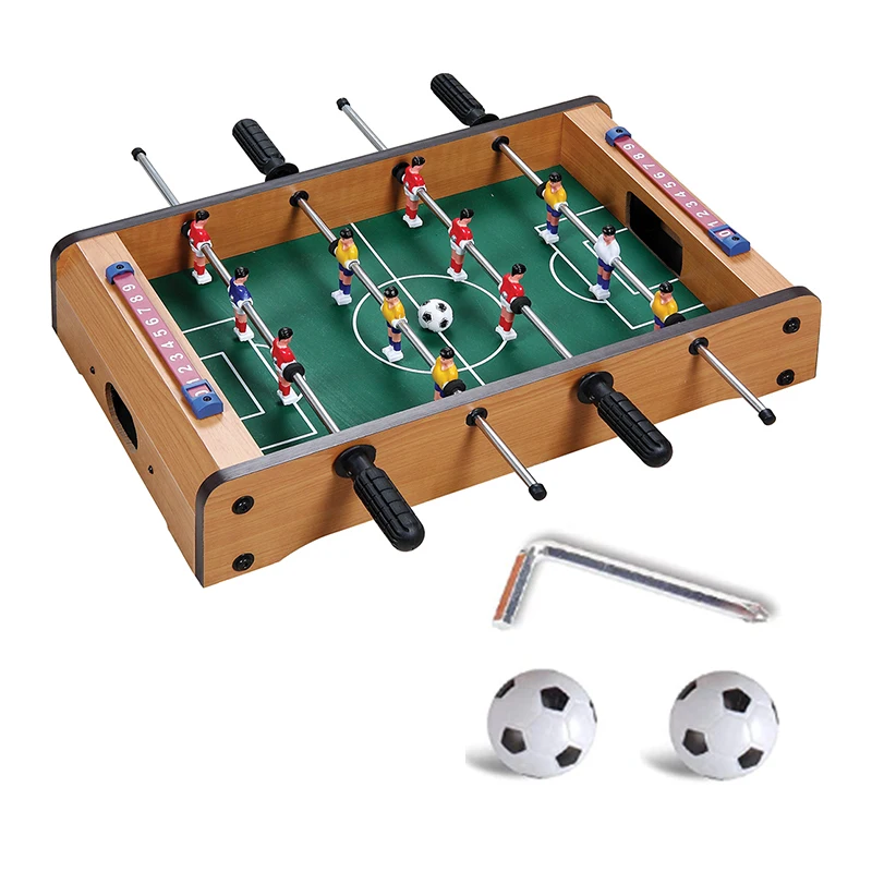 Настольный настольный мини-Настольный Футбольный Набор для игры в футбол с двумя мячами и хранителем очков взрослых детей