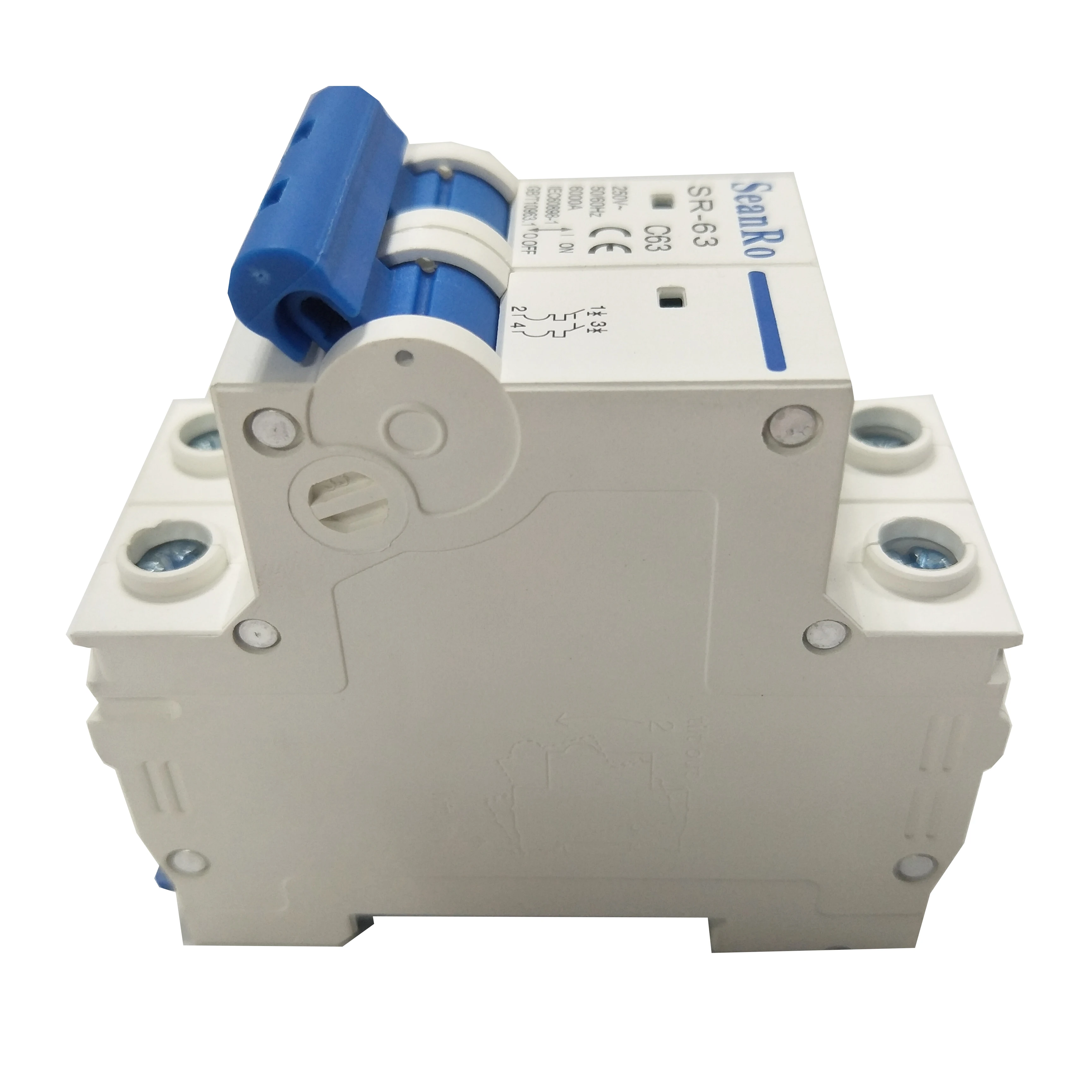 SeanRo CE IEC Certificates Solar AC Breaker 2 Pole Ac MCB 400V 63A 4500A Mini Circuit Breaker