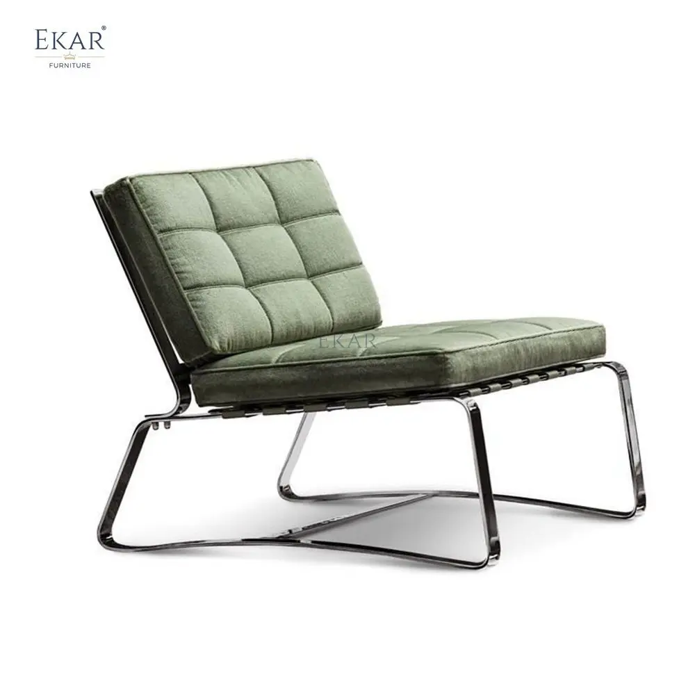 product glossy solid steel frame lounge chair with saddle leather cushion and back support structure-62